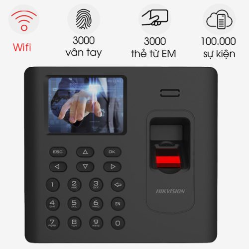 Máy chấm công Hikvision DS-K1A802AEF 12 may cham cong van tay the em hikvision ds k1a802aef